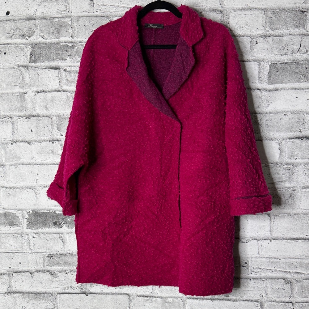 Peruzzi Chic Fuchsia Wool Blend Jacket